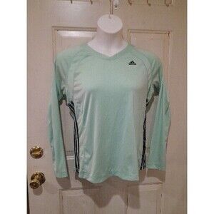 Adidas Long Sleeve Womens Top, Sz L, Green